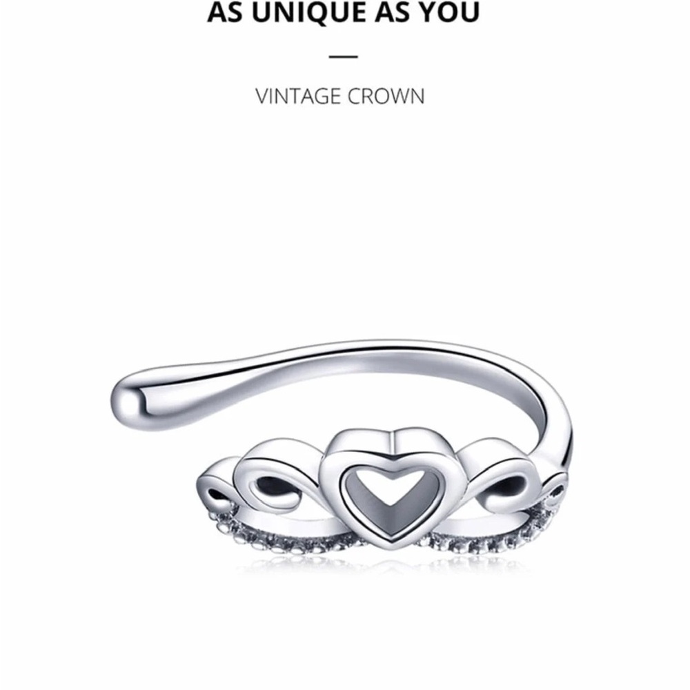 925 Sterling Silver Heart Earring  Ear Cuff for Women